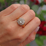 Ellibelle Jewellery Antique Edwardian Old-Mine-Cut Diamond 18ct Gold Cluster Ring (2.25cts)