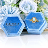 Ellibelle Jewellery Antique Edwardian Opal & Old-Cut Diamond 18ct Gold Cluster Ring