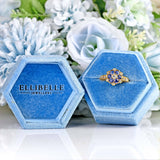 Ellibelle Jewellery Antique Edwardian Sapphire & Diamond 18ct Gold Cluster Ring