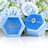 Ellibelle Jewellery Antique Edwardian Sapphire & Diamond 18ct Gold Platinum Ring