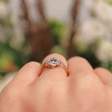 Ellibelle Jewellery Antique Edwardian Sapphire & Diamond 18ct Gold Platinum Ring