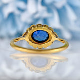 Ellibelle Jewellery Antique Edwardian Sapphire & Diamond 18ct Gold Ring