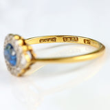 Ellibelle Jewellery Antique Edwardian Sapphire & Diamond 18ct Gold Ring