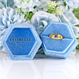 Ellibelle Jewellery Antique Edwardian Sapphire & Diamond 18ct Gold Starburst Gypsy Ring