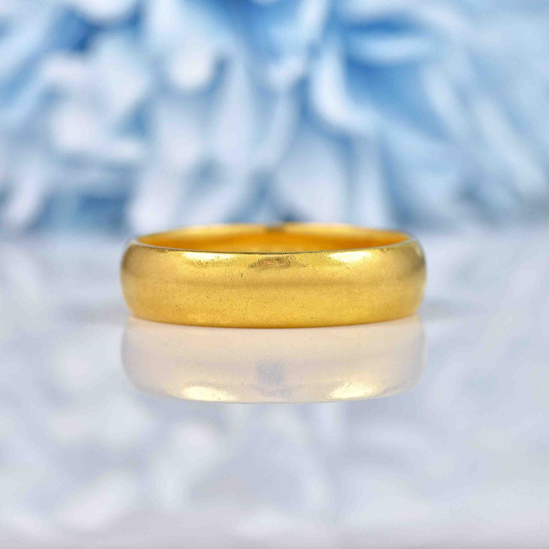 Ellibelle Jewellery Antique George V 22ct Gold Wedding Band - Birmingham 1917 (6g)