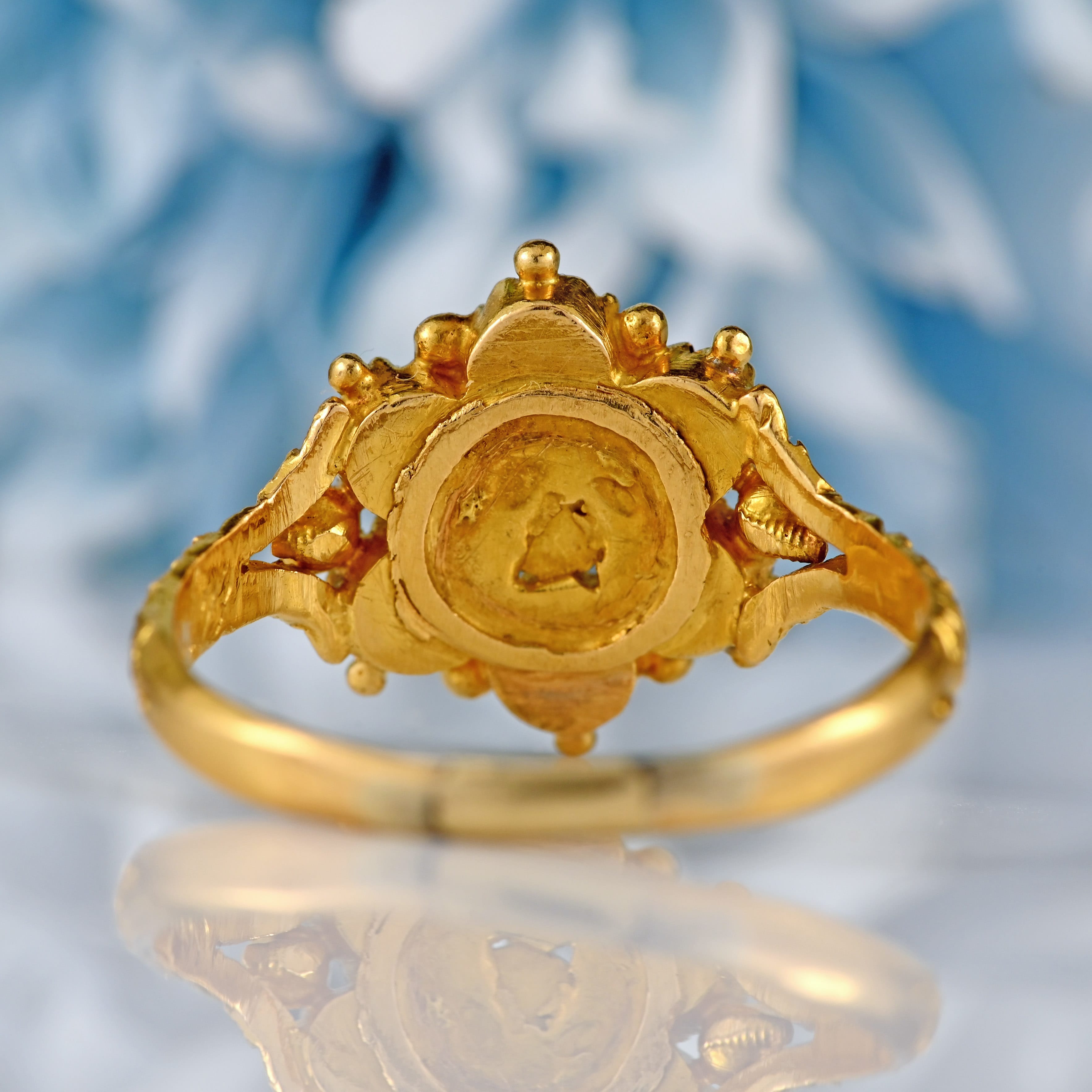 Ellibelle Jewellery Antique Georgian 18ct Gold Amethyst Cluster Ring