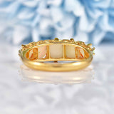 Ellibelle Jewellery Antique Opal & Diamond 18ct Gold Five Stone Ring Draft