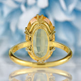 Ellibelle Jewellery Antique Oval-Cut Topaz 18ct Gold Solitaire Ring (6.06cts)