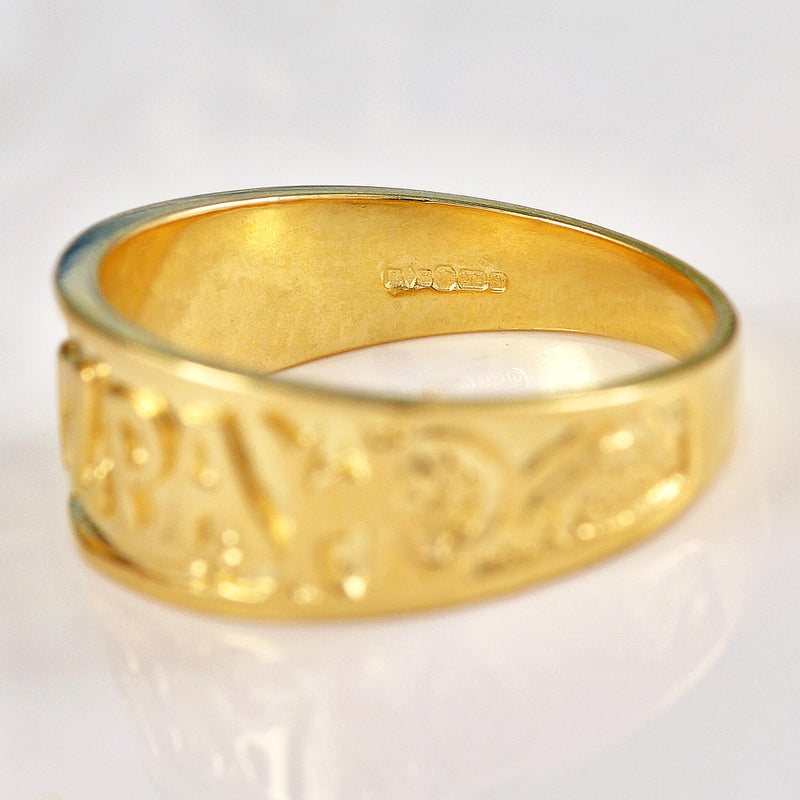 Ellibelle Jewellery Antique Style 9ct Yellow Gold 'MIZPAH' Ring