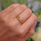 Ellibelle Jewellery Antique Victorian 18ct Gold Old-Cut Diamond Mizpah Ring