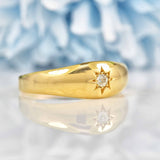 Ellibelle Jewellery Antique Victorian Diamond 18ct Gold Gypsy Starburst Ring