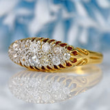 Ellibelle Jewellery Antique Victorian Old-Cut Diamond 18ct Gold Belcher Ring (0.70cts)