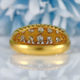 Ellibelle Jewellery Antique Victorian Old-Cut Diamond 18ct Gold Belcher Ring (0.70cts)
