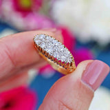 Ellibelle Jewellery Antique Victorian Old-Cut Diamond 18ct Gold Belcher Ring (0.70cts)