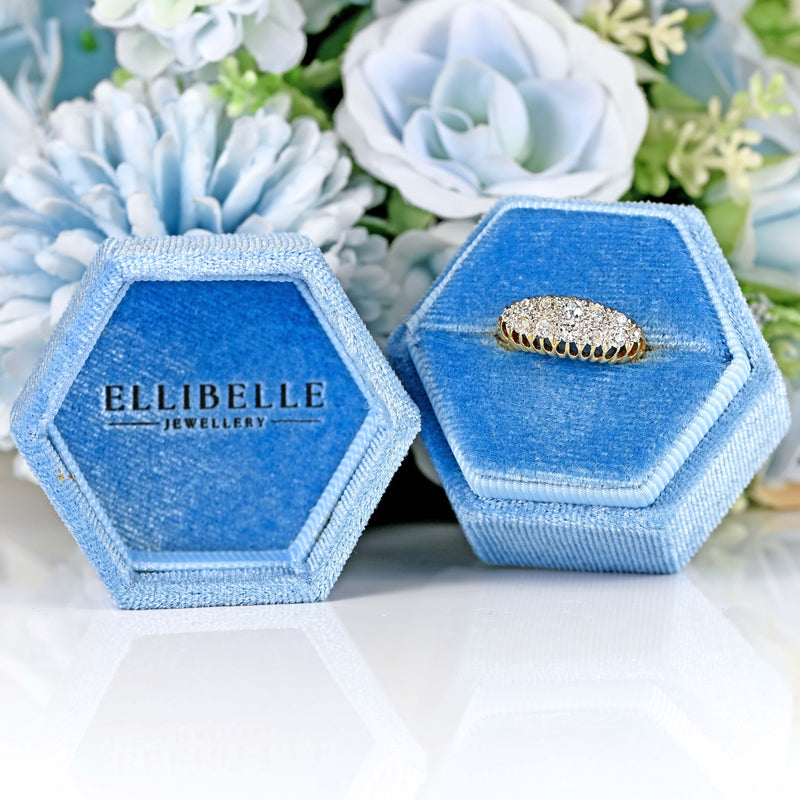 Ellibelle Jewellery Antique Victorian Old-Cut Diamond 18ct Gold Belcher Ring (0.70cts)