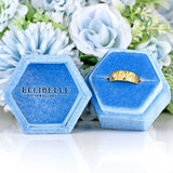 Ellibelle Jewellery Antique Victorian Old-Cut Diamond 18ct Gold Three-Stone Gypsy Ring