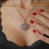Ellibelle Jewellery Antique Victorian Old-Cut Diamond Cluster Pendant (3.58cts)
