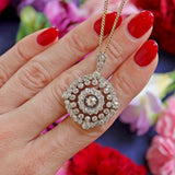 Ellibelle Jewellery Antique Victorian Old-Cut Diamond Cluster Pendant (3.58cts)