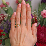 Ellibelle Jewellery Antique Victorian Old-Mine-Cut Diamond 18ct Gold Solitaire Ring (0.40cts)