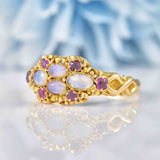 Ellibelle Jewellery Antique Victorian Opal & Ruby 9ct Gold Ring