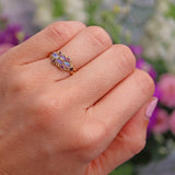 Ellibelle Jewellery Antique Victorian Opal & Ruby 9ct Gold Ring