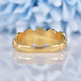 Ellibelle Jewellery Antique Victorian Style Rhodolite Garnet 9ct Gold Five-Stone Ring