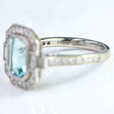 Ellibelle Jewellery Aquamarine & Diamond Platinum Engagement Ring (2.05cts)