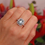 Ellibelle Jewellery Aquamarine & Diamond Platinum Engagement Ring (2.05cts)