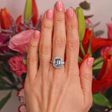 Ellibelle Jewellery Aquamarine & Diamond Platinum Engagement Ring (2.05cts)