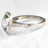 Ellibelle Jewellery Aquamarine & Diamond Platinum Engagement Ring (2.72ct)