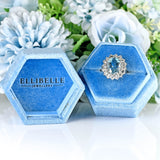 Ellibelle Jewellery Aquamarine & Vari-Cut Diamond Platinum Cluster Ring (3.90cts)