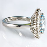 Ellibelle Jewellery Aquamarine & Vari-Cut Diamond Platinum Cluster Ring (3.90cts)