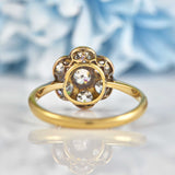 Ellibelle Jewellery Art Deco 18ct Gold & Platinum Diamond Daisy Ring (0.70cts)