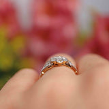 Ellibelle Jewellery Art Deco 18ct Gold & Platinum Diamond Daisy Ring