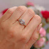 Ellibelle Jewellery Art Deco 18ct Gold & Platinum Diamond Ring (0.50cts)