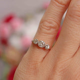 Ellibelle Jewellery Art Deco 18ct Gold & Platinum Diamond Three-Stone Engagement Ring (0.50cts)