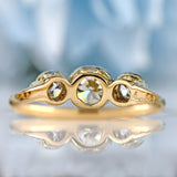 Ellibelle Jewellery Art Deco 18ct Gold & Platinum Diamond Three-Stone Engagement Ring (0.50cts)
