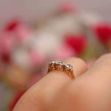 Ellibelle Jewellery Art Deco 18ct Gold & Platinum Diamond Three-Stone Engagement Ring (0.50cts)