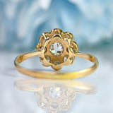 Ellibelle Jewellery Art Deco 18ct Gold & Platinum Nine-Stone Diamond Daisy Cluster Ring (0.55cts)