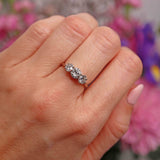 Ellibelle Jewellery Art Deco 18ct White Gold & Platinum Diamond Three-Stone Engagement Ring (1.17cts)