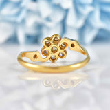 Ellibelle Jewellery Art Deco Diamond 18ct Gold & Platinum Daisy Cluster Ring
