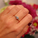 Ellibelle Jewellery Art Deco Diamond 18ct Gold Platinum Engagement Ring (0.70cts)