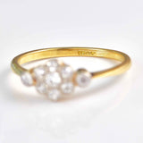 Ellibelle Jewellery Art Deco Diamond 18ct Gold & Platinum Ring (0.25cts)