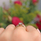 Ellibelle Jewellery Art Deco Diamond 18ct Gold & Platinum Solitaire Engagement Ring (0.62ct)