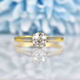 Ellibelle Jewellery Art Deco Diamond 18ct Gold & Platinum Solitaire Engagement Ring (0.62ct)