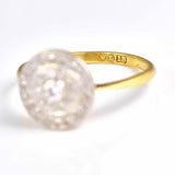 Ellibelle Jewellery Art Deco Diamond 18ct Gold Target Ring
