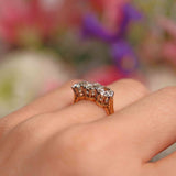 Ellibelle Jewellery Art Deco Diamond 18ct Gold Three-Stone Trilogy Engagement Ring (1.75cts)