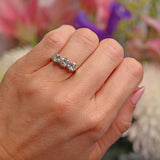 Ellibelle Jewellery Art Deco Diamond 18ct Gold Three-Stone Trilogy Engagement Ring (1.75cts)