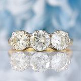 Ellibelle Jewellery Art Deco Diamond 18ct Gold Three-Stone Trilogy Engagement Ring (1.75cts)