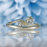 Ellibelle Jewellery Art Deco Diamond 18ct White Gold & Platinum Crossover Engagement Ring (0.70cts)